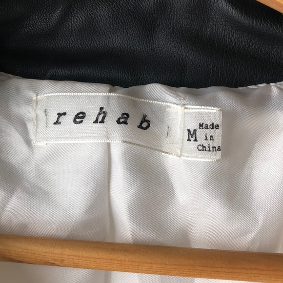 NWOT Nasty gal rehab faux leather&white bl… - Picture 5 of 5